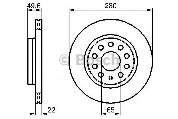 Тормозной диск (пр-во Bosch) BOSCH 0 986 479 114 - фото 