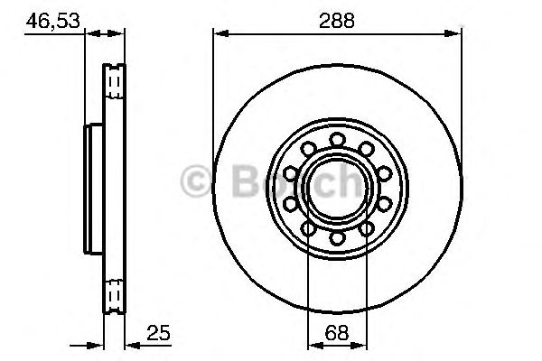 Тормозной диск (пр-во Bosch) BOSCH 0 986 479 157 - фото 