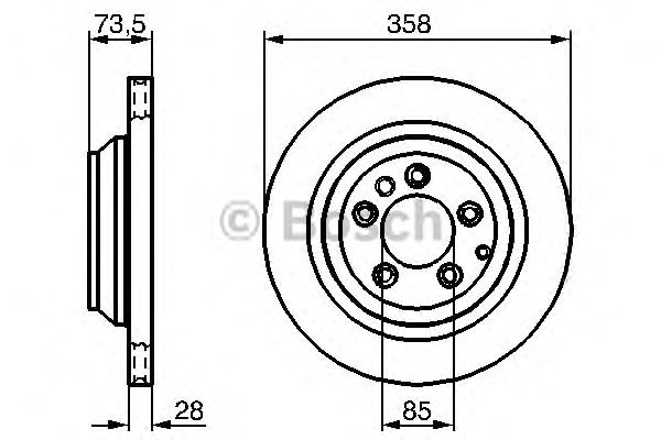 Тормозной диск (пр-во Bosch) - фото 
