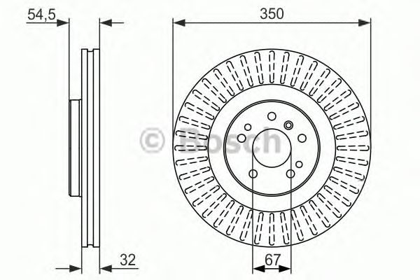 Гальмівний диск (вир-во Bosch) - фото 