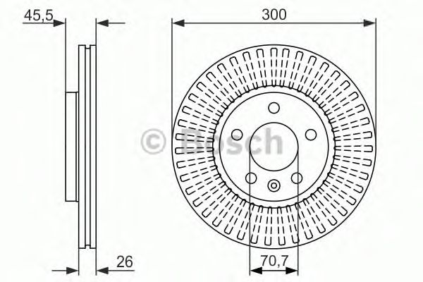 Гальмівній диск (вир-во Bosch) - фото 0