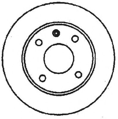 Диск тормозной передний (невентилируемый) (в упаковке 2 диска, цена указана за 1 диск) (Jurid) - фото 