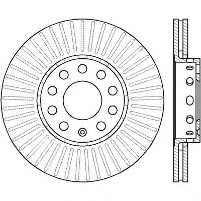 Диск тормозной передний (вентилируемый) в упаковке 2 диска, цена указана за один (Jurid) - фото 