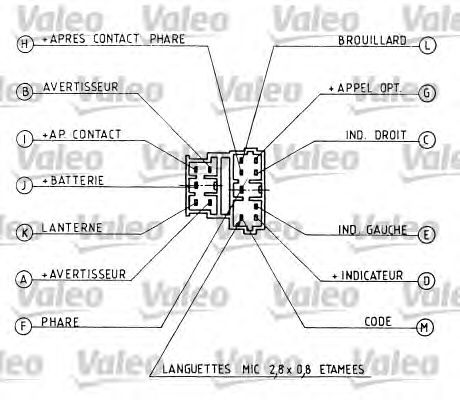 Выключатель на колонке рулевого управления (VALEO) 251279 - фото 