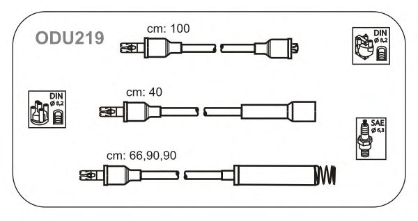 Провод зажигания (EPDM) OPEL KADETT E 1.8,2.0; OMEGA A 1.8,2.0 (Janmor) - фото 