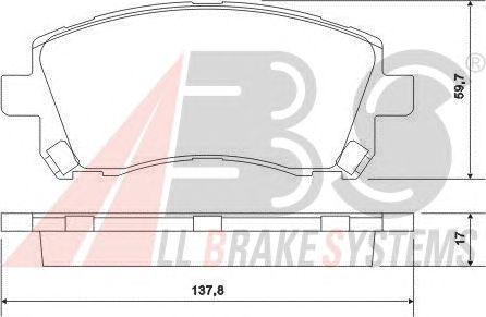 Колодка гальм. SUBARU Forester / Impreza / Legacy передн. (вир-во ABS) A.B.S. All Brake Systems 36972 - фото 