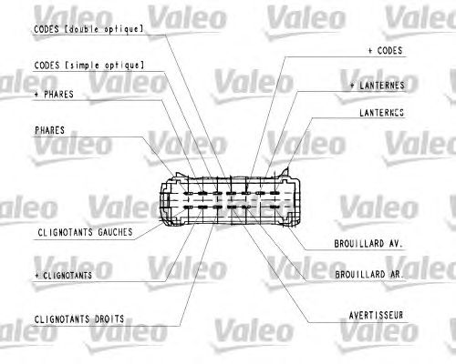 Выключатель на колонке рулевого управления (VALEO) - фото 