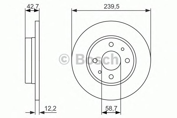 Гальмівний диск (вир-во Bosch) BOSCH 0 986 479 905 - фото 