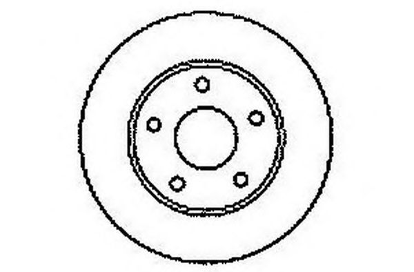 Диск тормозной задний (невентилируемый) (в упаковке 2 диска, цена указана за один диск) (Jurid) - фото 