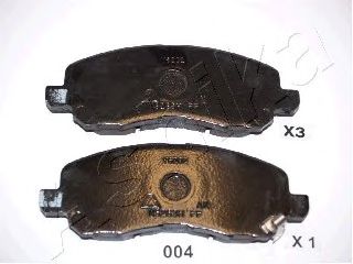 Колодки тормозные комплект (дисковый тормоз) (ASHIKA) 50-00-004 - фото 