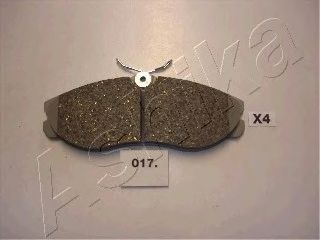 Колодки гальмівні дискові передні NISSAN TERRANO (вир-во ASHIKA) 50-00-017 - фото 