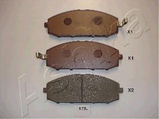 Колодки гальмівні передні дискові NISSAN PATROL (вир-во ASHIKA) 50-01-178 - фото 