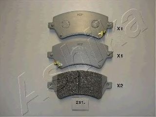 Колодки гальмівні передні дискові TOYOTA COROLLA (вир-во ASHIKA) - фото 
