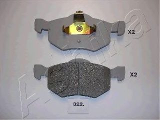 Колодки тормозные дисковые передние MAZDA TRIBUTE (ASHIKA) 50-03-322 - фото 