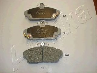 Колодки гальмівні дискові передні HONDA CIVIC (вир-во ASHIKA) 50-04-427 - фото 