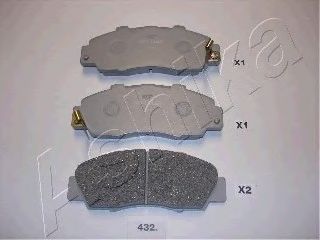 Колодки гальмівні дискові передні HONDA CIVIC (вир-во ASHIKA) 50-04-432 - фото 