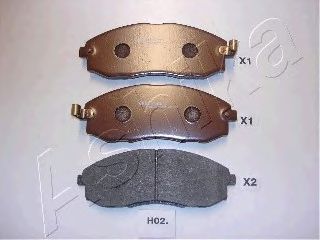 Колодки тормозные дисковые передние HYUNDAI H-1 (ASHIKA) 50-H0-002 - фото 