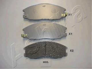 Колодки гальмівні передні дискові HYUNDAI H-1 (вир-во ASHIKA) 50-H0-005 - фото 