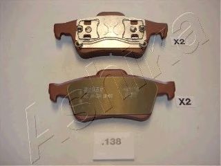 Колодки гальмівні задні дискові MAZDA 3 (вир-во ASHIKA) 51-01-138 - фото 