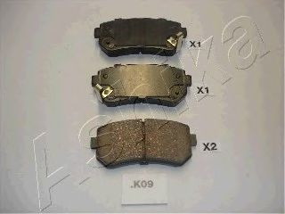 Колодки гальмівні задні дискові HYUNDAI ACCENT (вир-во ASHIKA) 51-0K-K09 - фото 