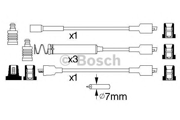 Комплект вв проводів (вир-во Bosch) BOSCH 0986356800 - фото 