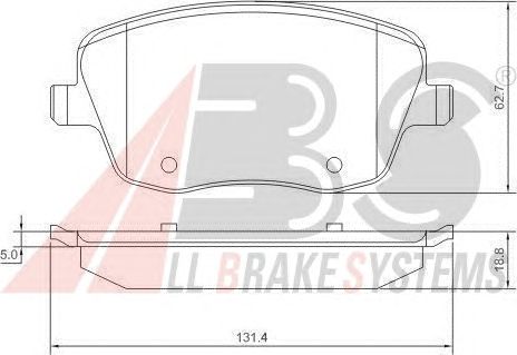 Колодка гальм. SEAT / SKODA Ibiza / Fabia передн. (вир-во ABS) A.B.S. All Brake Systems 37241 - фото 