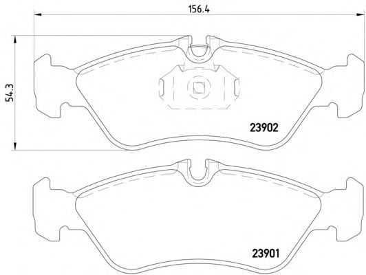 Колодки тормозные задние (дисковые) комплект (TEXTAR) 2390101 - фото 