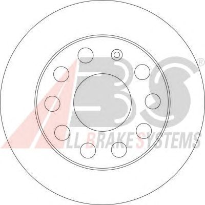Диск тормозной задний (невентилируемый) (в упаковке два диска, цена указана за один (ABS) - фото 