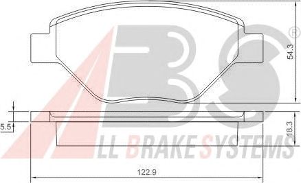 Колодки тормозные RENAULT (РЕНО) MEGANE передние (ABS) Распродажа A.B.S. All Brake Systems 37398 - фото 