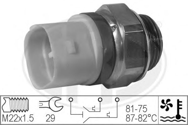 Термовыключатель, вентилятор радиатора (пр-во ERA) 330222 - фото 