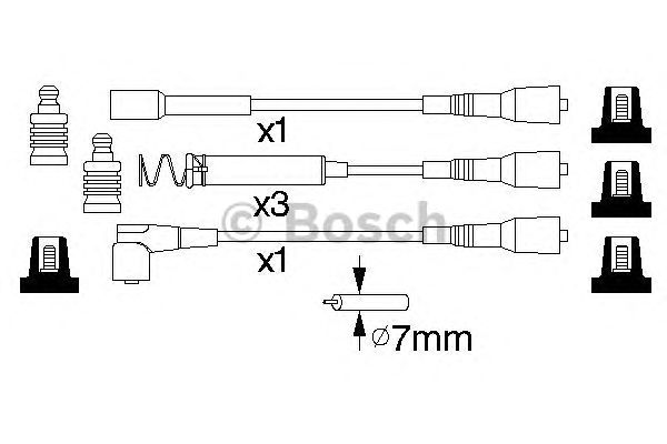 Комплект вв проводів (вир-во Bosch) BOSCH 0986356801 - фото 