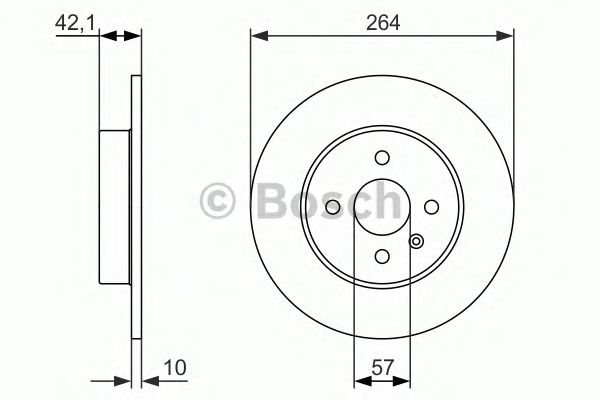 Гальмівний диск задній (вир-во Bosch) - фото 