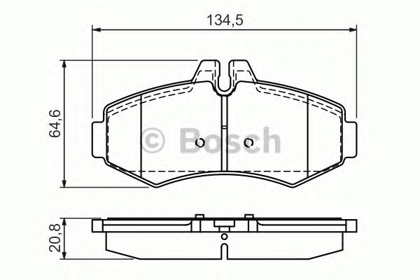 Колодка торм. диск. MB VITO (638) передн. (Bosch) - фото 