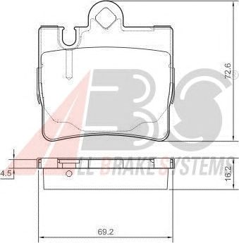 Колодки тормозные MERCEDES CL/S (W215/220) задние (ABS) - фото 