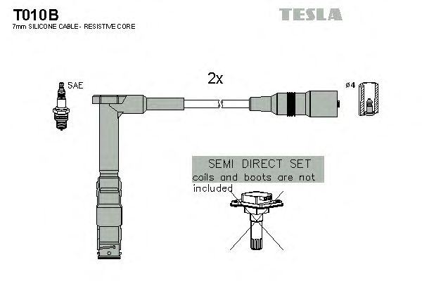 Кабель зажигания, комплект TESLA MB 94-06 W202,W210,S210,C208,A208 1,8 (Tesla) - фото 