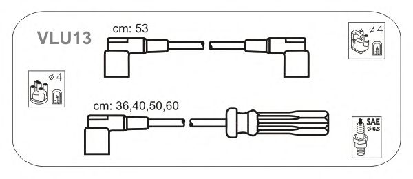 Провод зажигания (EPDM) VOLVO 740,760,940,960 (Janmor) VLU13 - фото 