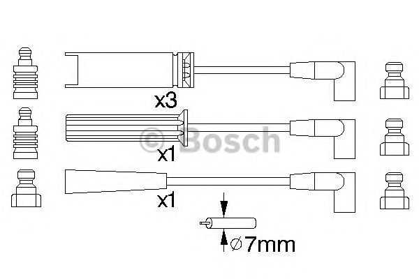 Провода высоковольтные (компл.) (Bosch) BOSCH 0986356739 - фото 