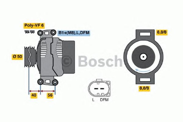Генератор (Bosch) BOSCH 0 124 625 006 - фото 