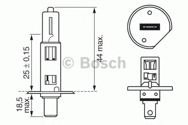 Лампа розжарювання 12V 55W H1 PURE LIGHT (вир-во Bosch) - фото 