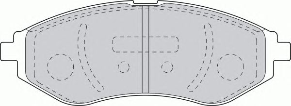 Колодка гальмівна CHEVROLET AVEO 1.2-1.5 05- передня (вир-во Ferodo) - фото 