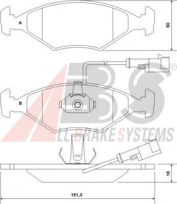 Колодка гальм. FIAT Palio передн. (вир-во ABS) A.B.S. All Brake Systems 37121 - фото 