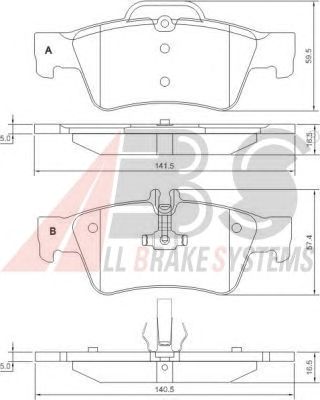 Колодки тормозные задние MB E/SL KLASSE (W211/230)  (ABS) - фото 