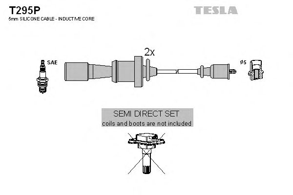 Комплект жгутів запалювання Tesla T295P - фото 