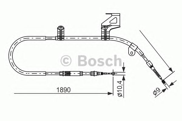Гальмівний трос (вир-во Bosch) - фото 