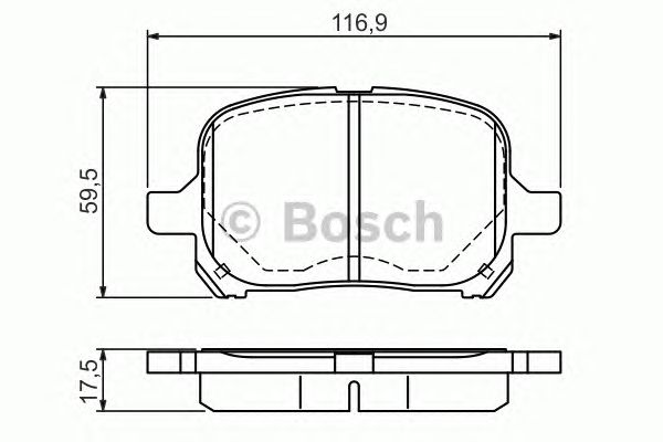 Торм колодки дискові (вир-во Bosch) BOSCH 0 986 424 639 - фото 