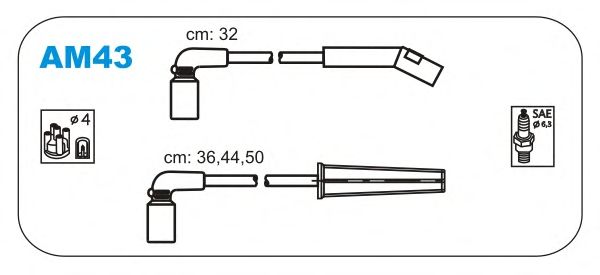 Дрiт запалювання (Silikon) CHEVROLET AVEO (T250,T255) 1.2,1.4 (вир-во Janmor) - фото 