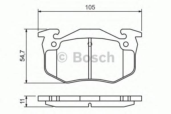 Колодки тормозные задние дисковые (Bosch) - фото 