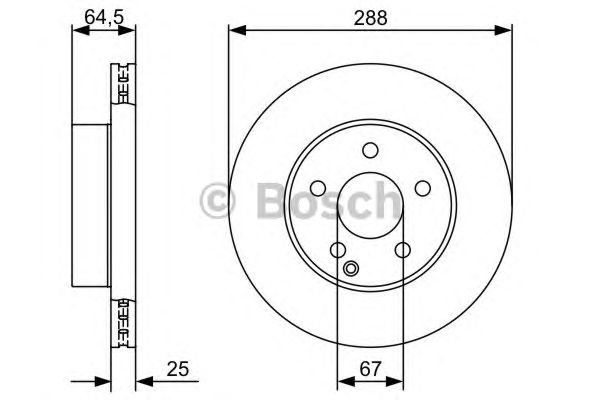 Гальмівний диск (вир-во Bosch) BOSCH 0 986 479 406 - фото 