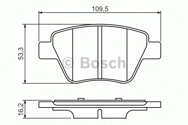 Колодка гальм. диск. AUDI A3 11-13 R (D1456) задн. (вир-во Bosch) - фото 