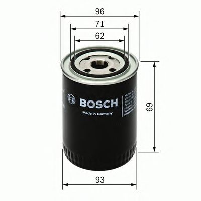 Фильтр масляный ВАЗ 2101-2107 2108-09 (низкий 72мм) (без упаковки) (Bosch) - фото 